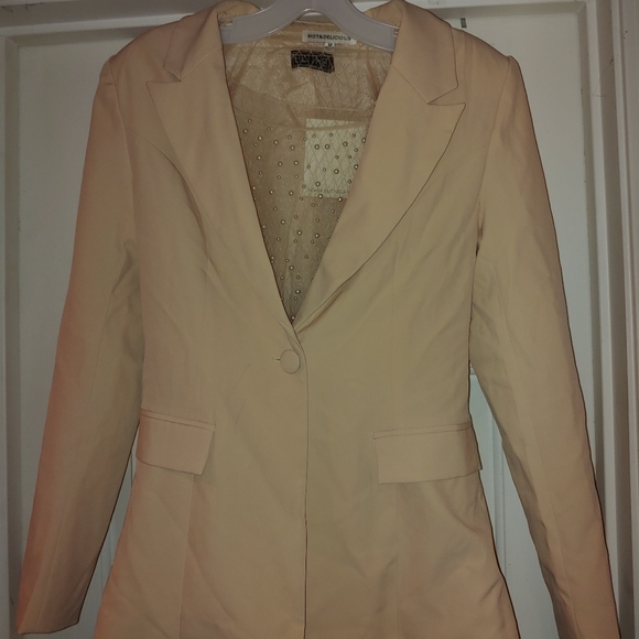 Nude Pearl 3 piece suit Sheer pant Size Small - Picture 6 of 7